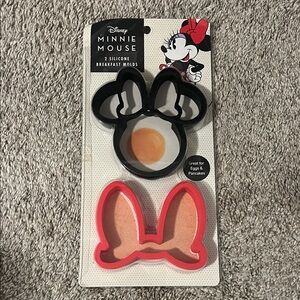 Disney Minnie Mouse Silicone Baking Pancake Egg Molds - Black and Red
